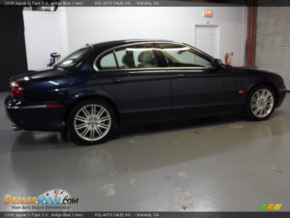 2008 Jaguar S-Type 3.0 Indigo Blue / Ivory Photo #18
