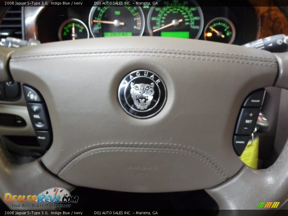2008 Jaguar S-Type 3.0 Indigo Blue / Ivory Photo #21