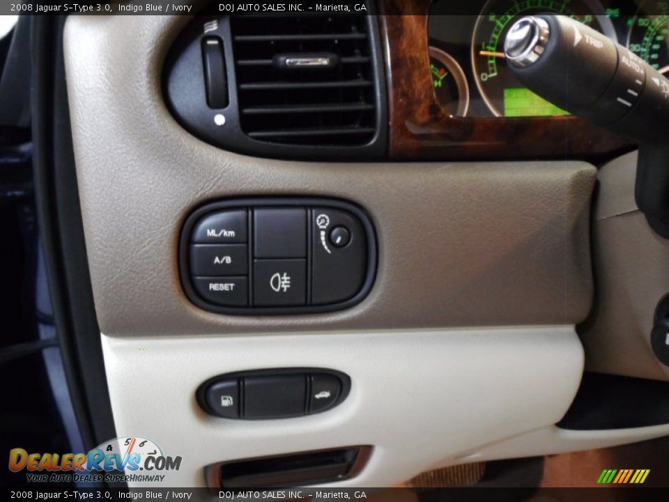 2008 Jaguar S-Type 3.0 Indigo Blue / Ivory Photo #22