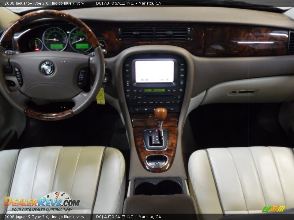2008 Jaguar S-Type 3.0 Indigo Blue / Ivory Photo #24