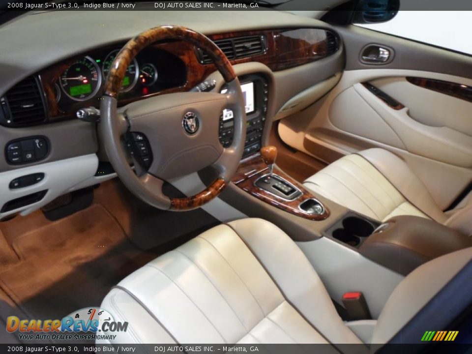 Ivory Interior - 2008 Jaguar S-Type 3.0 Photo #26