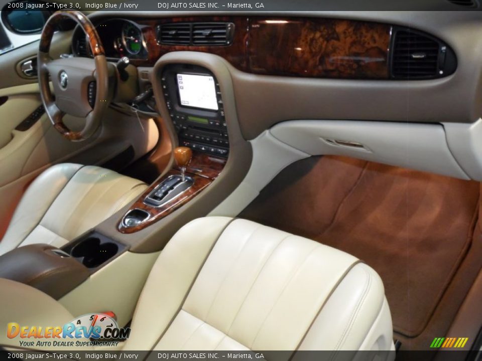 2008 Jaguar S-Type 3.0 Indigo Blue / Ivory Photo #27