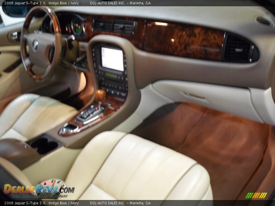2008 Jaguar S-Type 3.0 Indigo Blue / Ivory Photo #28
