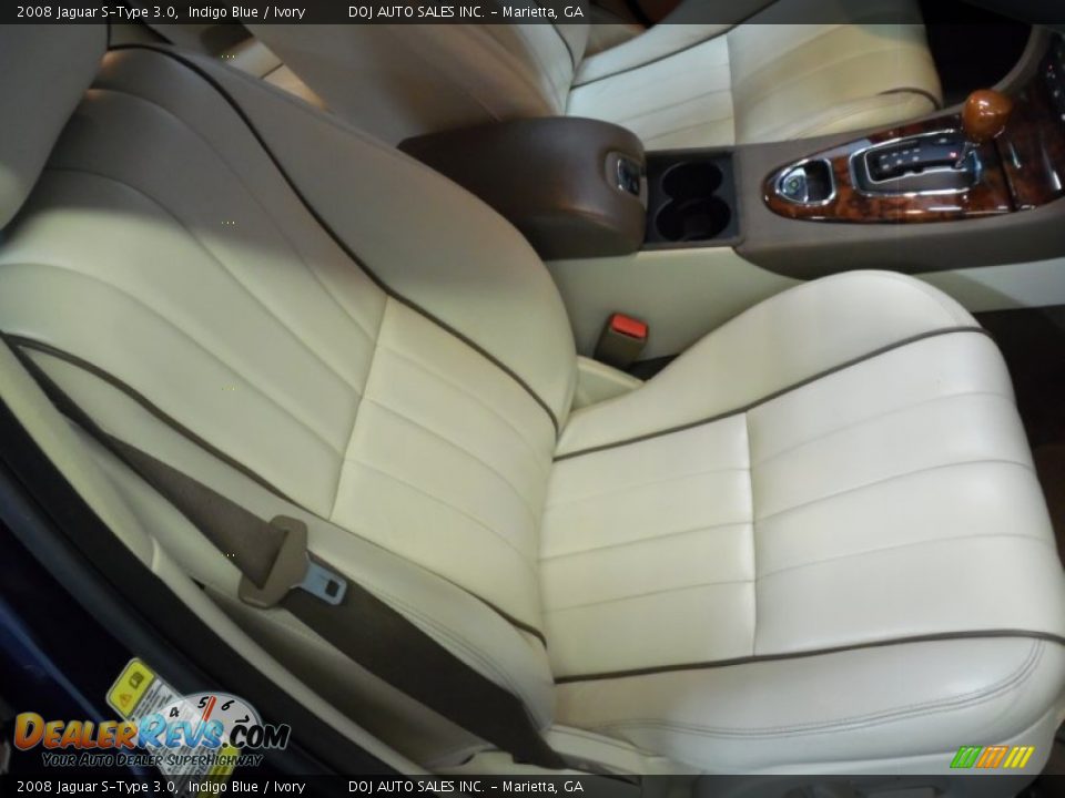 2008 Jaguar S-Type 3.0 Indigo Blue / Ivory Photo #29