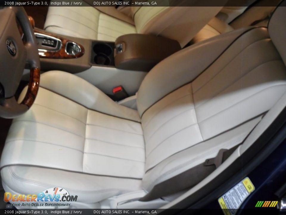 2008 Jaguar S-Type 3.0 Indigo Blue / Ivory Photo #30