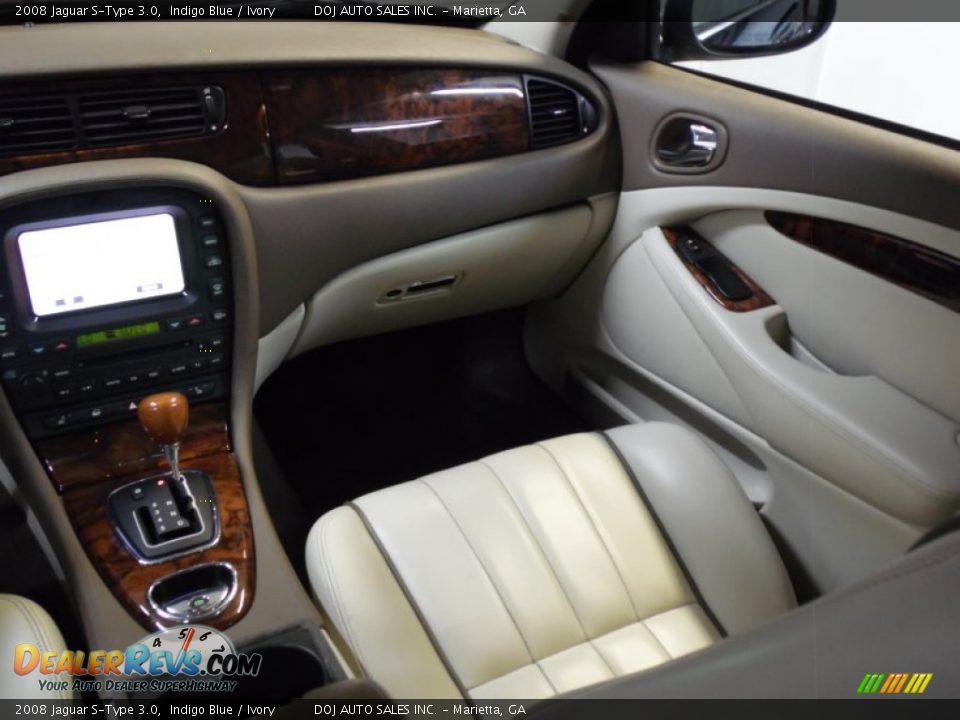 2008 Jaguar S-Type 3.0 Indigo Blue / Ivory Photo #33