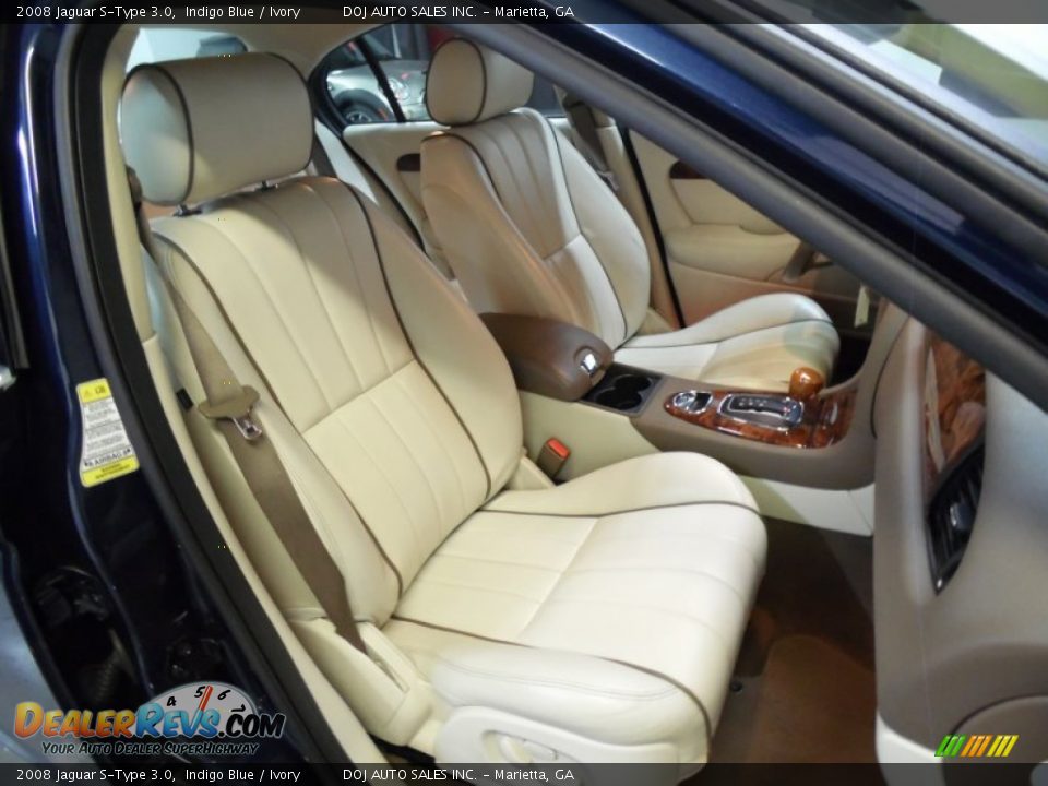 2008 Jaguar S-Type 3.0 Indigo Blue / Ivory Photo #35