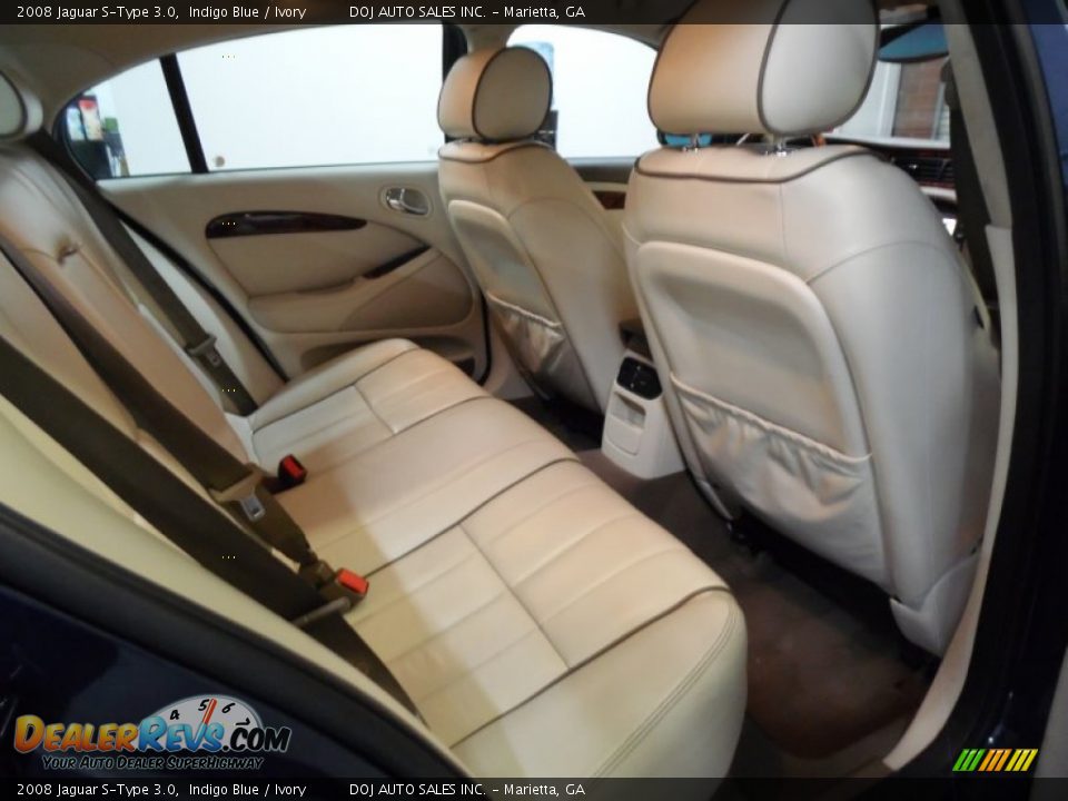 2008 Jaguar S-Type 3.0 Indigo Blue / Ivory Photo #36