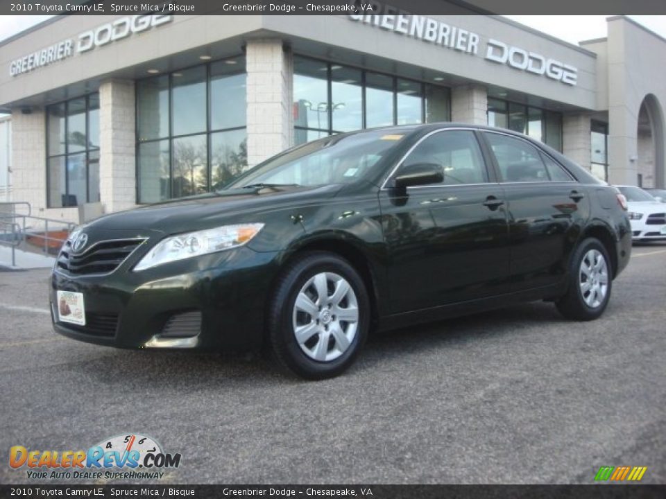 2010 Toyota Camry LE Spruce Mica / Bisque Photo #2
