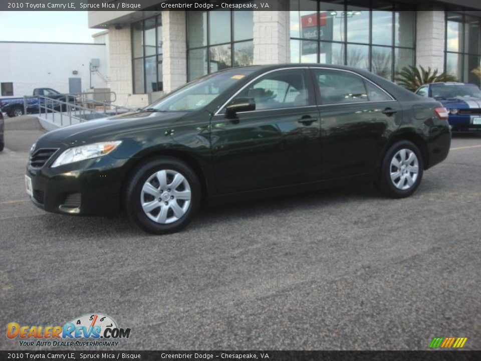 2010 Toyota Camry LE Spruce Mica / Bisque Photo #3