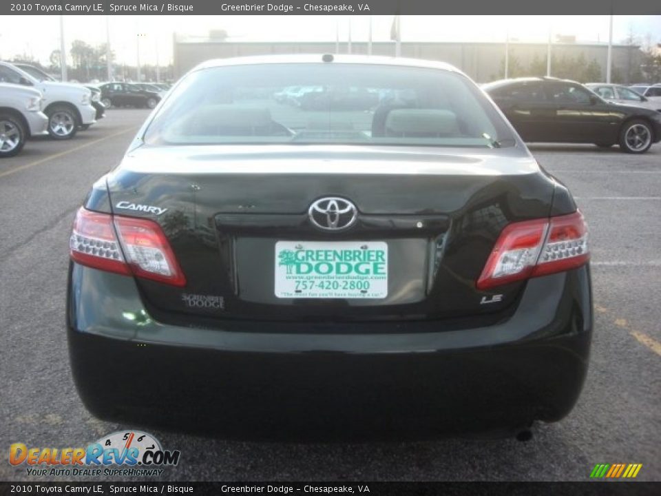 2010 Toyota Camry LE Spruce Mica / Bisque Photo #5