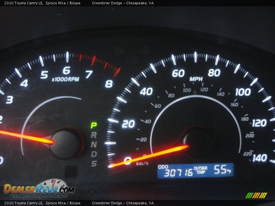 2010 Toyota Camry LE Spruce Mica / Bisque Photo #21