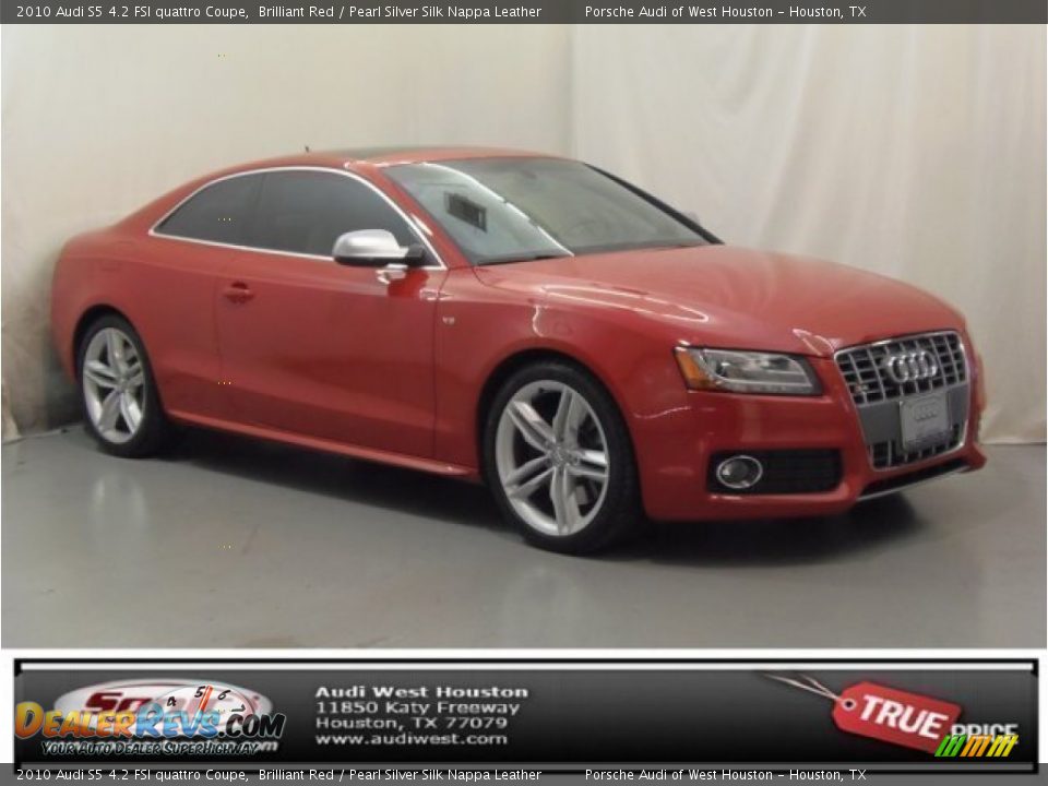 2010 Audi S5 4.2 FSI quattro Coupe Brilliant Red / Pearl Silver Silk Nappa Leather Photo #1