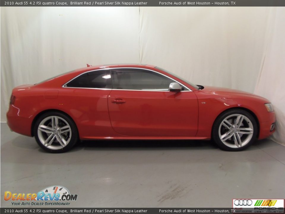 2010 Audi S5 4.2 FSI quattro Coupe Brilliant Red / Pearl Silver Silk Nappa Leather Photo #6