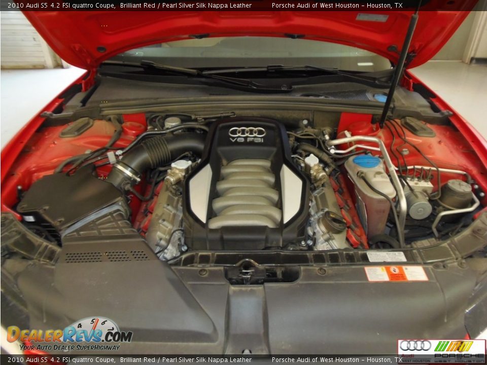 2010 Audi S5 4.2 FSI quattro Coupe Brilliant Red / Pearl Silver Silk Nappa Leather Photo #18
