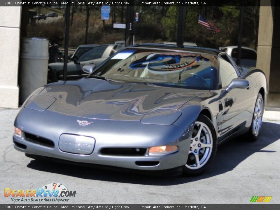 2003 Chevrolet Corvette Coupe Medium Spiral Gray Metallic / Light Gray Photo #1