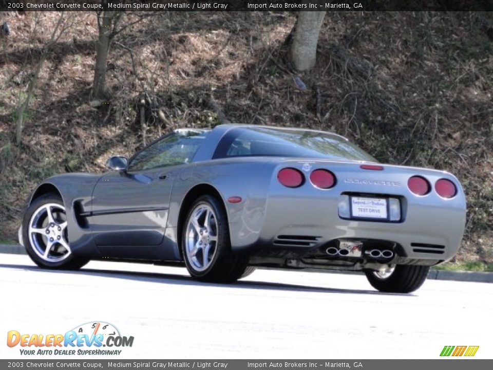 2003 Chevrolet Corvette Coupe Medium Spiral Gray Metallic / Light Gray Photo #3