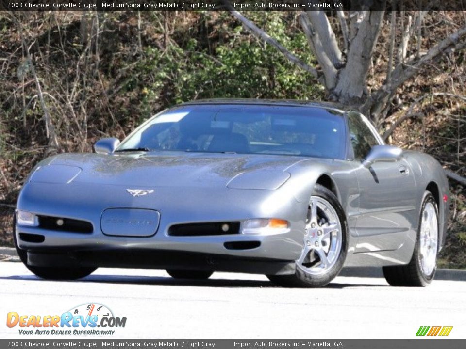 2003 Chevrolet Corvette Coupe Medium Spiral Gray Metallic / Light Gray Photo #5