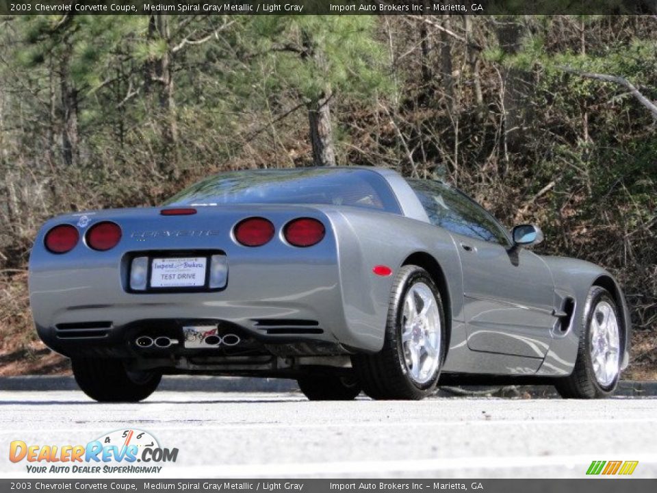 2003 Chevrolet Corvette Coupe Medium Spiral Gray Metallic / Light Gray Photo #10