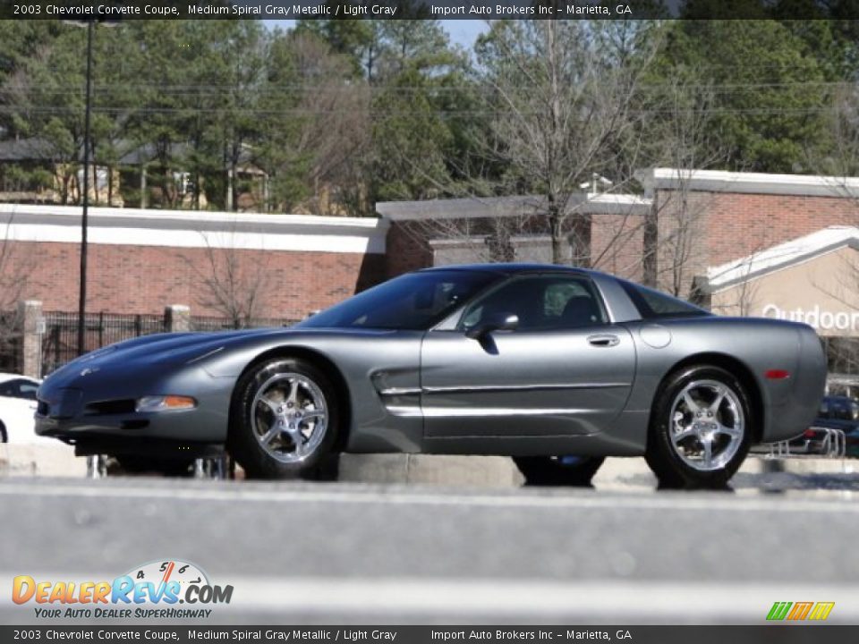 Medium Spiral Gray Metallic 2003 Chevrolet Corvette Coupe Photo #11