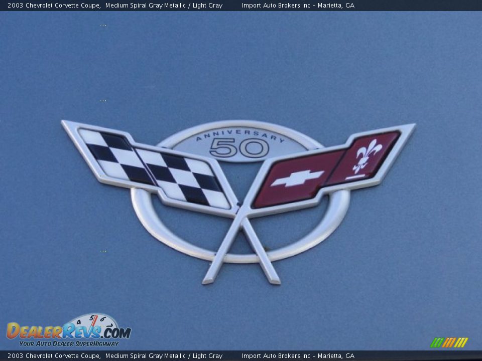 2003 Chevrolet Corvette Coupe Medium Spiral Gray Metallic / Light Gray Photo #22