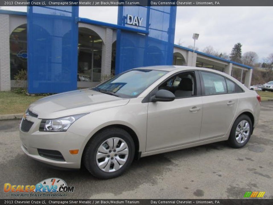 2013 Chevrolet Cruze LS Champagne Silver Metallic / Jet Black/Medium Titanium Photo #1