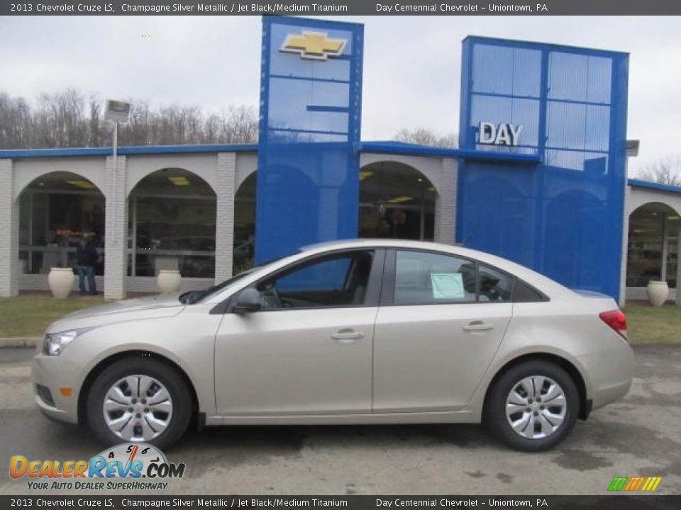 2013 Chevrolet Cruze LS Champagne Silver Metallic / Jet Black/Medium Titanium Photo #2