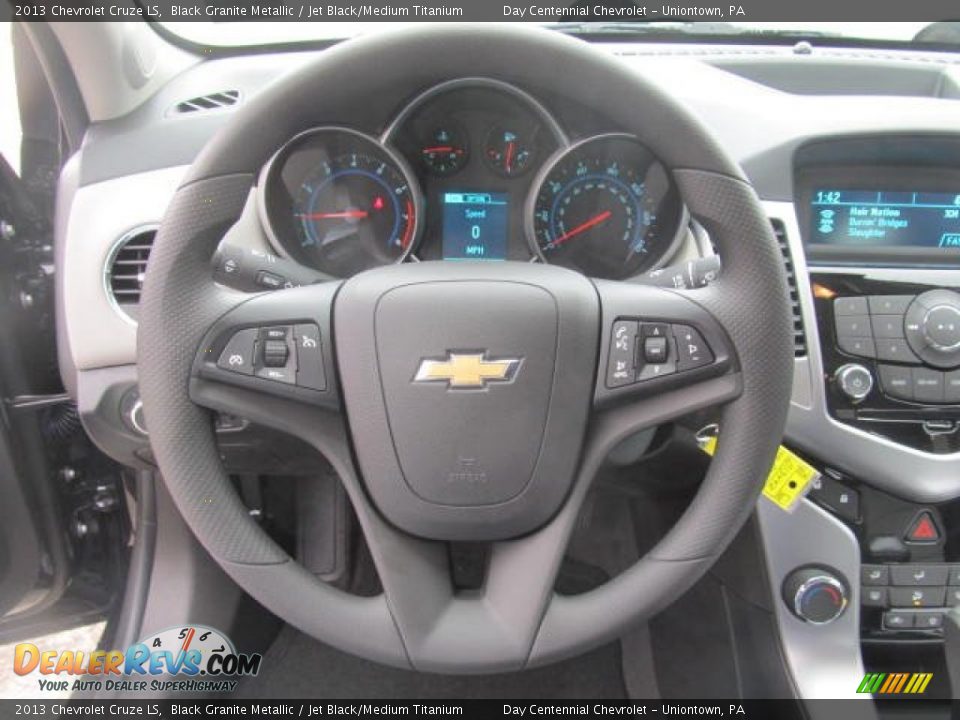 2013 Chevrolet Cruze LS Black Granite Metallic / Jet Black/Medium Titanium Photo #15