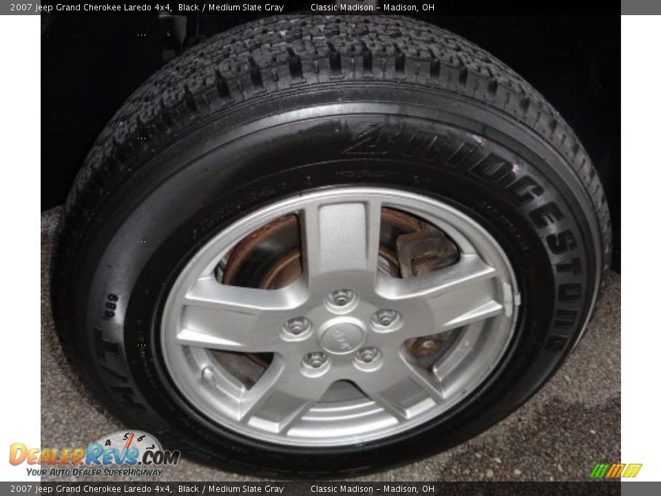 2007 Jeep Grand Cherokee Laredo 4x4 Black / Medium Slate Gray Photo #6