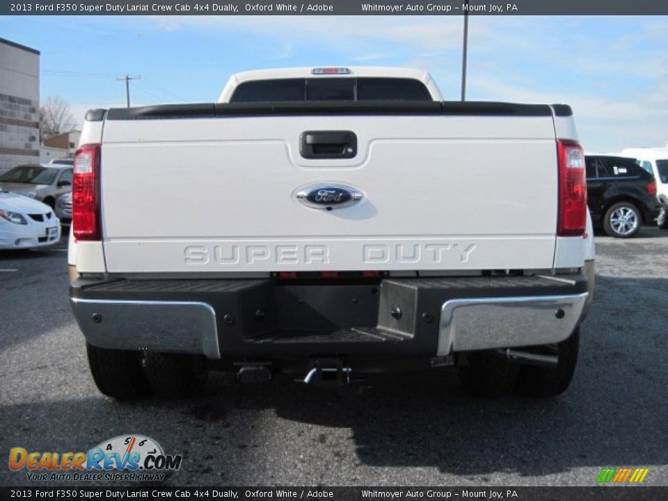 2013 Ford F350 Super Duty Lariat Crew Cab 4x4 Dually Oxford White / Adobe Photo #4
