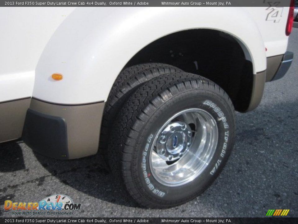 2013 Ford F350 Super Duty Lariat Crew Cab 4x4 Dually Oxford White / Adobe Photo #6