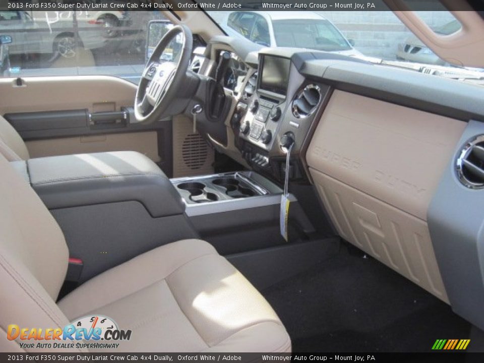 2013 Ford F350 Super Duty Lariat Crew Cab 4x4 Dually Oxford White / Adobe Photo #8