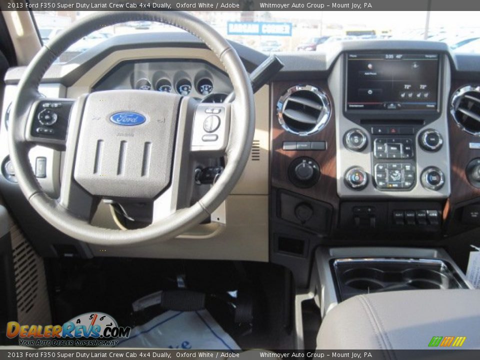 2013 Ford F350 Super Duty Lariat Crew Cab 4x4 Dually Oxford White / Adobe Photo #9