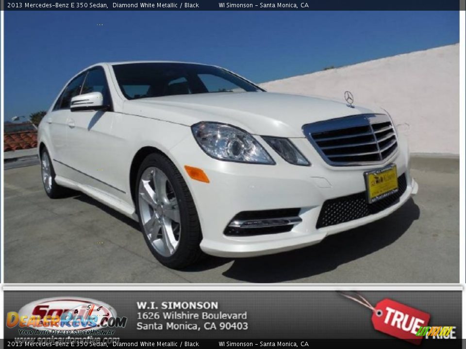 2013 Mercedes-Benz E 350 Sedan Diamond White Metallic / Black Photo #1