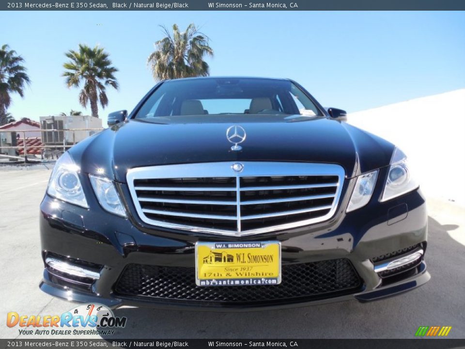 2013 Mercedes-Benz E 350 Sedan Black / Natural Beige/Black Photo #2