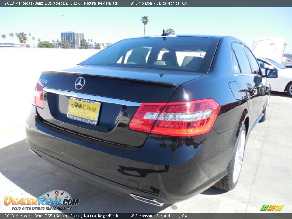 2013 Mercedes-Benz E 350 Sedan Black / Natural Beige/Black Photo #4