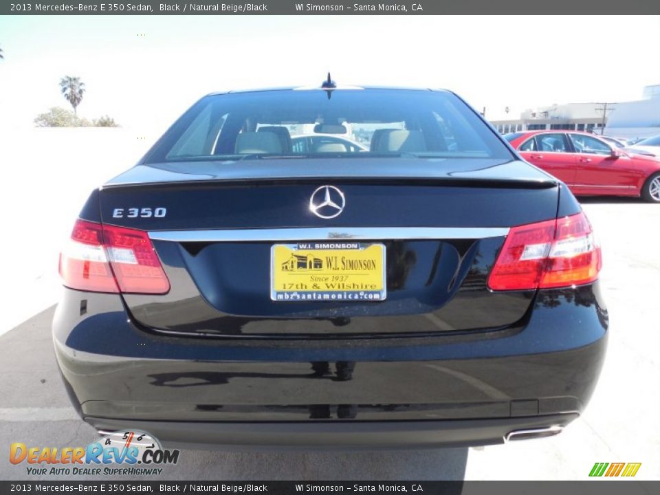 2013 Mercedes-Benz E 350 Sedan Black / Natural Beige/Black Photo #5