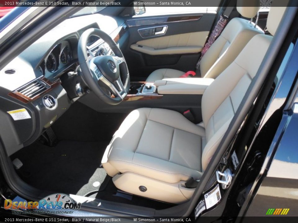 2013 Mercedes-Benz E 350 Sedan Black / Natural Beige/Black Photo #7