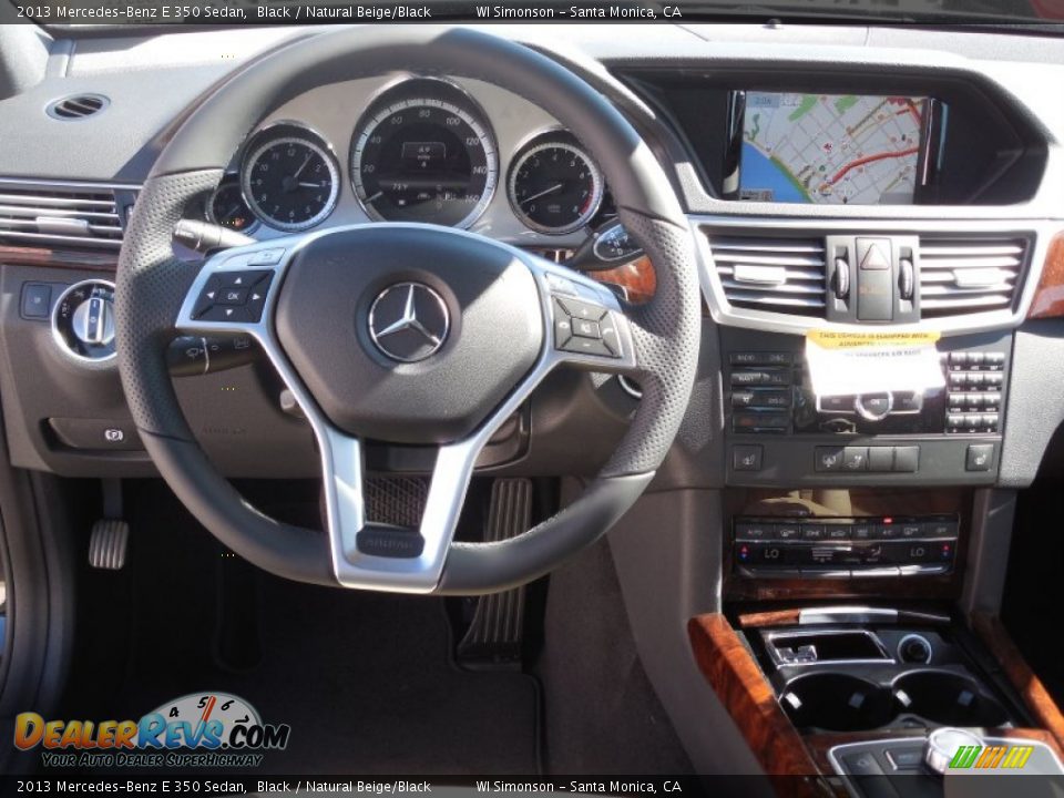 2013 Mercedes-Benz E 350 Sedan Black / Natural Beige/Black Photo #9
