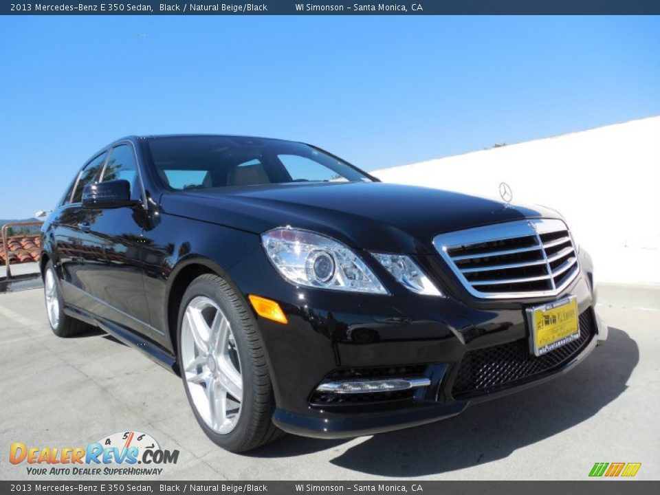 2013 Mercedes-Benz E 350 Sedan Black / Natural Beige/Black Photo #11