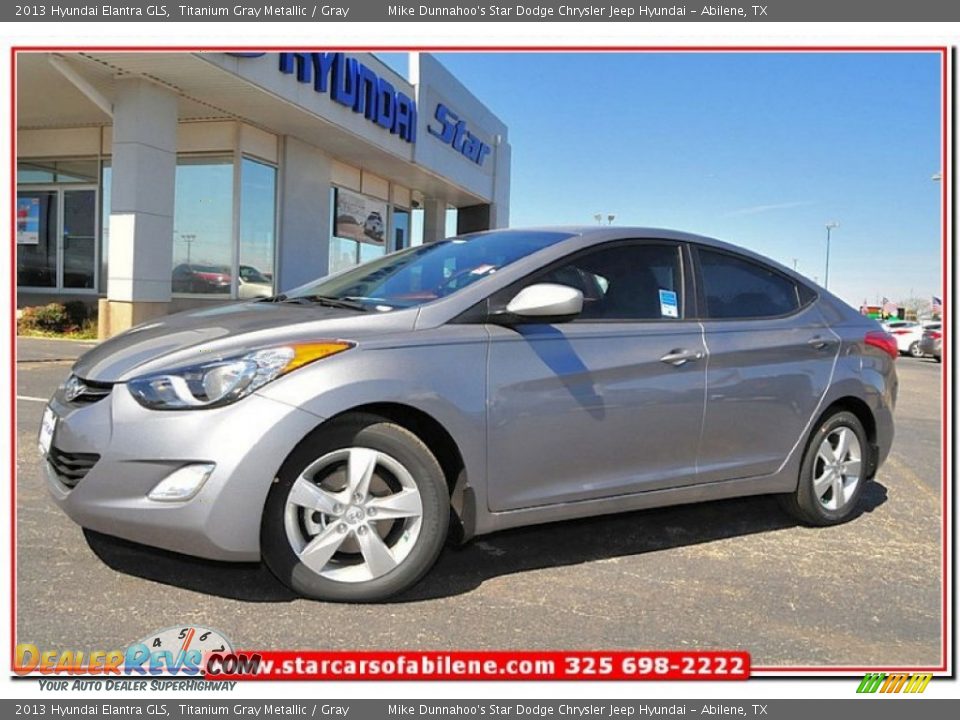 2013 Hyundai Elantra GLS Titanium Gray Metallic / Gray Photo #1