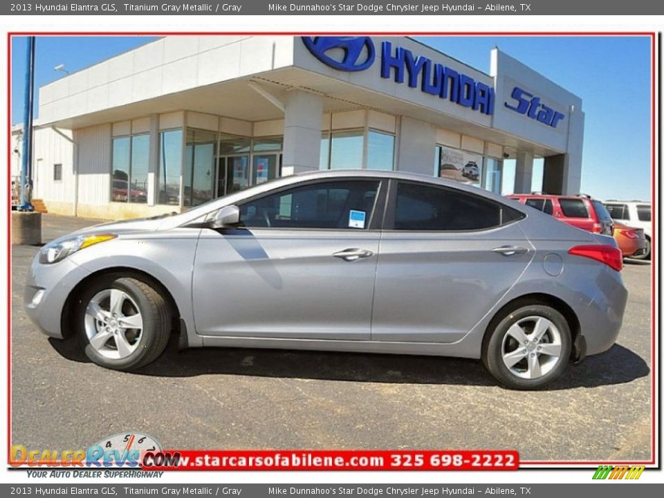 2013 Hyundai Elantra GLS Titanium Gray Metallic / Gray Photo #2