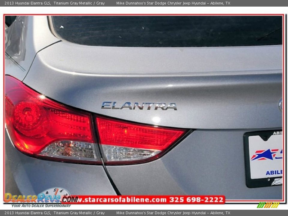 2013 Hyundai Elantra GLS Titanium Gray Metallic / Gray Photo #4