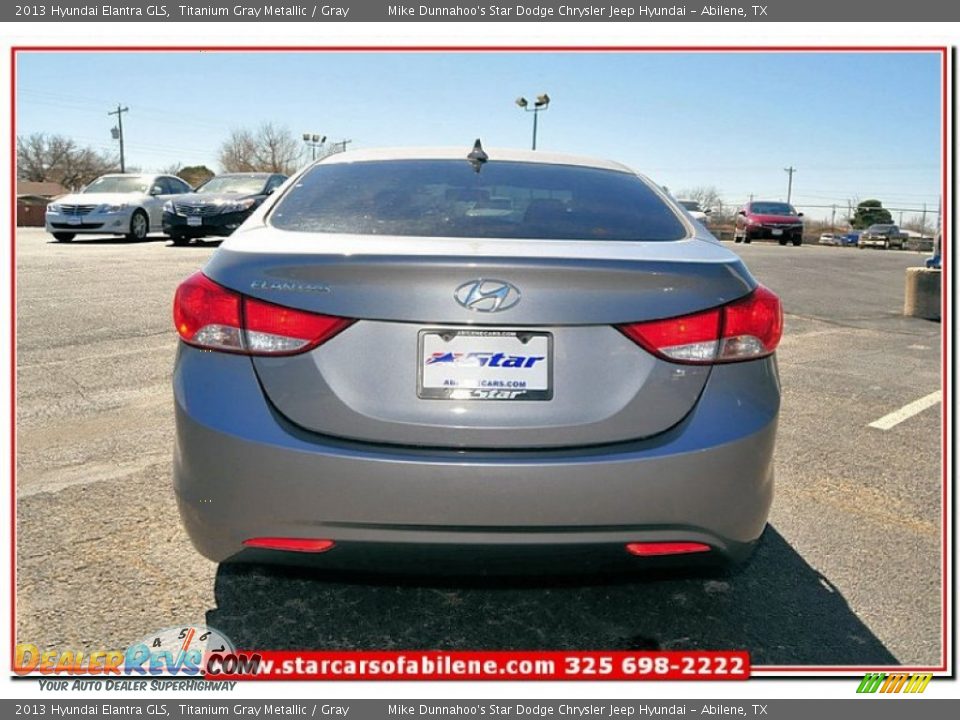 2013 Hyundai Elantra GLS Titanium Gray Metallic / Gray Photo #5