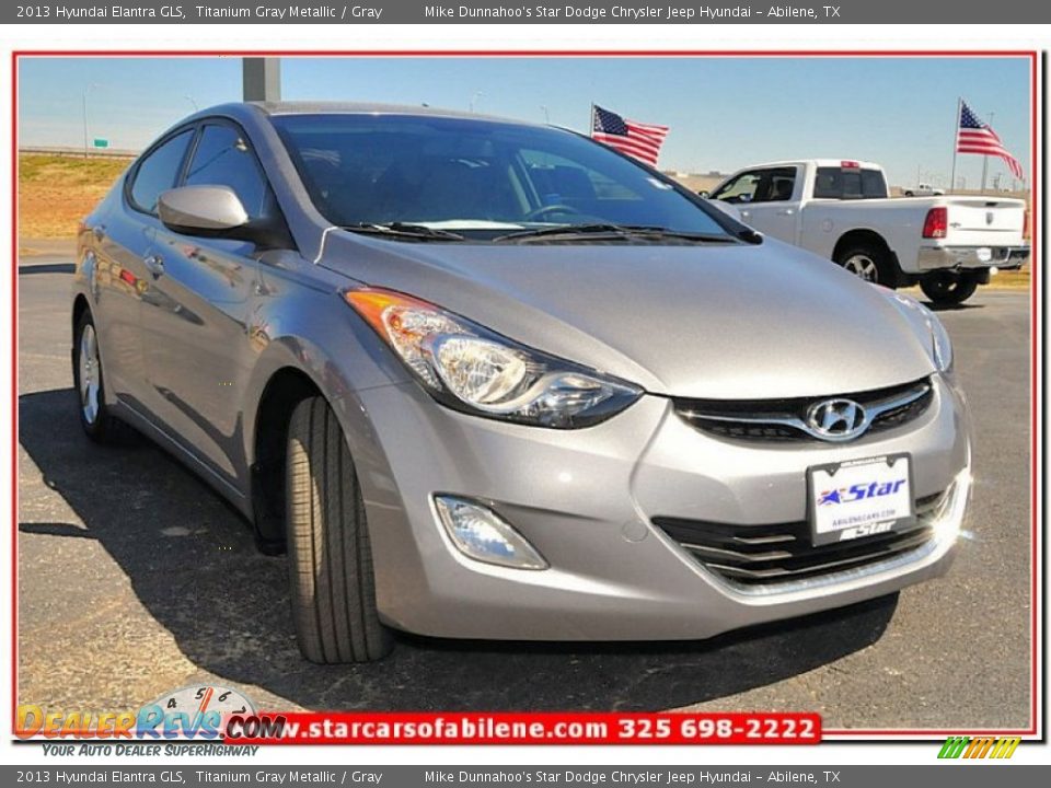 2013 Hyundai Elantra GLS Titanium Gray Metallic / Gray Photo #8