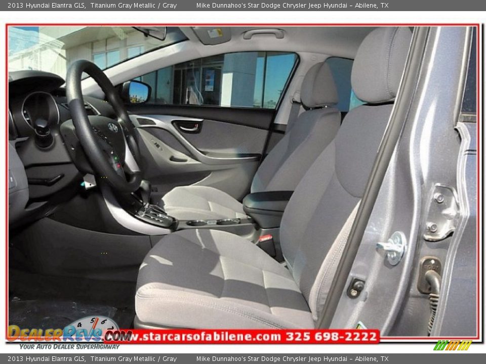 2013 Hyundai Elantra GLS Titanium Gray Metallic / Gray Photo #11
