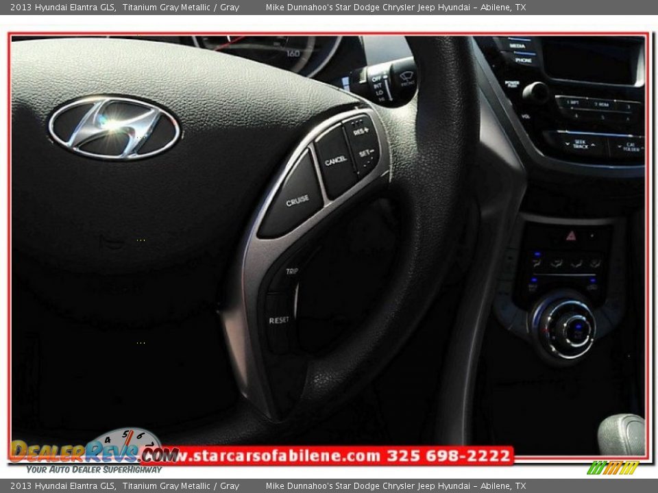2013 Hyundai Elantra GLS Titanium Gray Metallic / Gray Photo #16