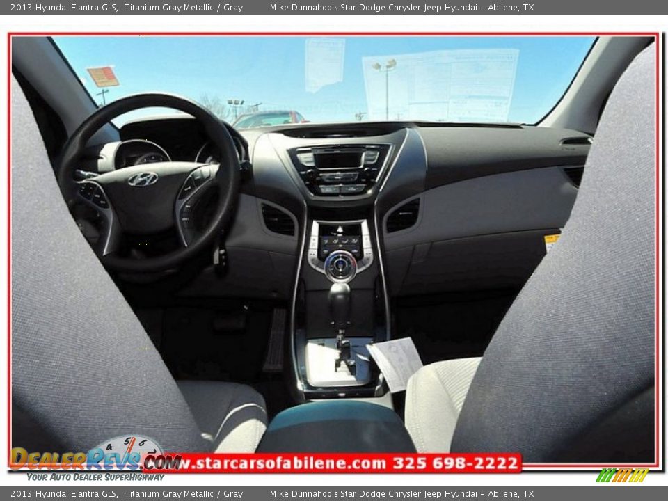 2013 Hyundai Elantra GLS Titanium Gray Metallic / Gray Photo #21