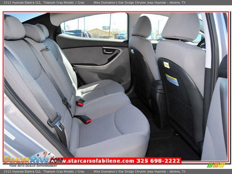 2013 Hyundai Elantra GLS Titanium Gray Metallic / Gray Photo #22
