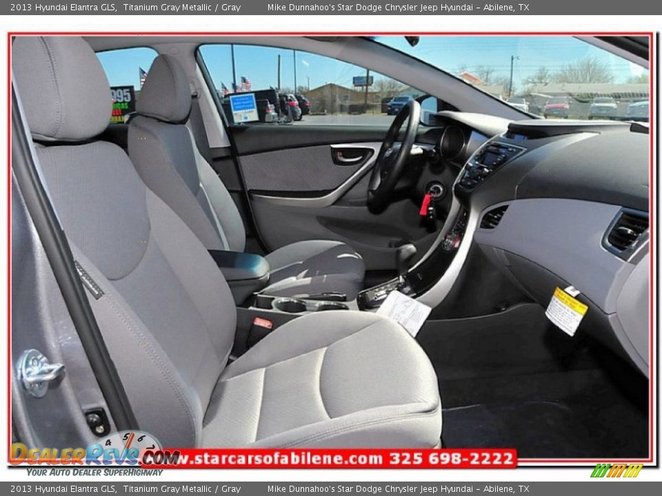 2013 Hyundai Elantra GLS Titanium Gray Metallic / Gray Photo #23